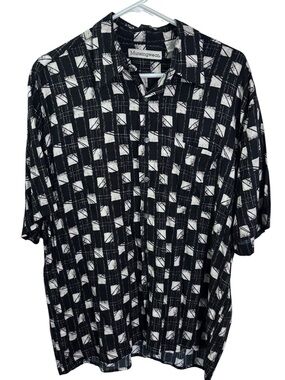 Munsingwear Vintage 90s Geometric Pattern Short Sleeve Shirt